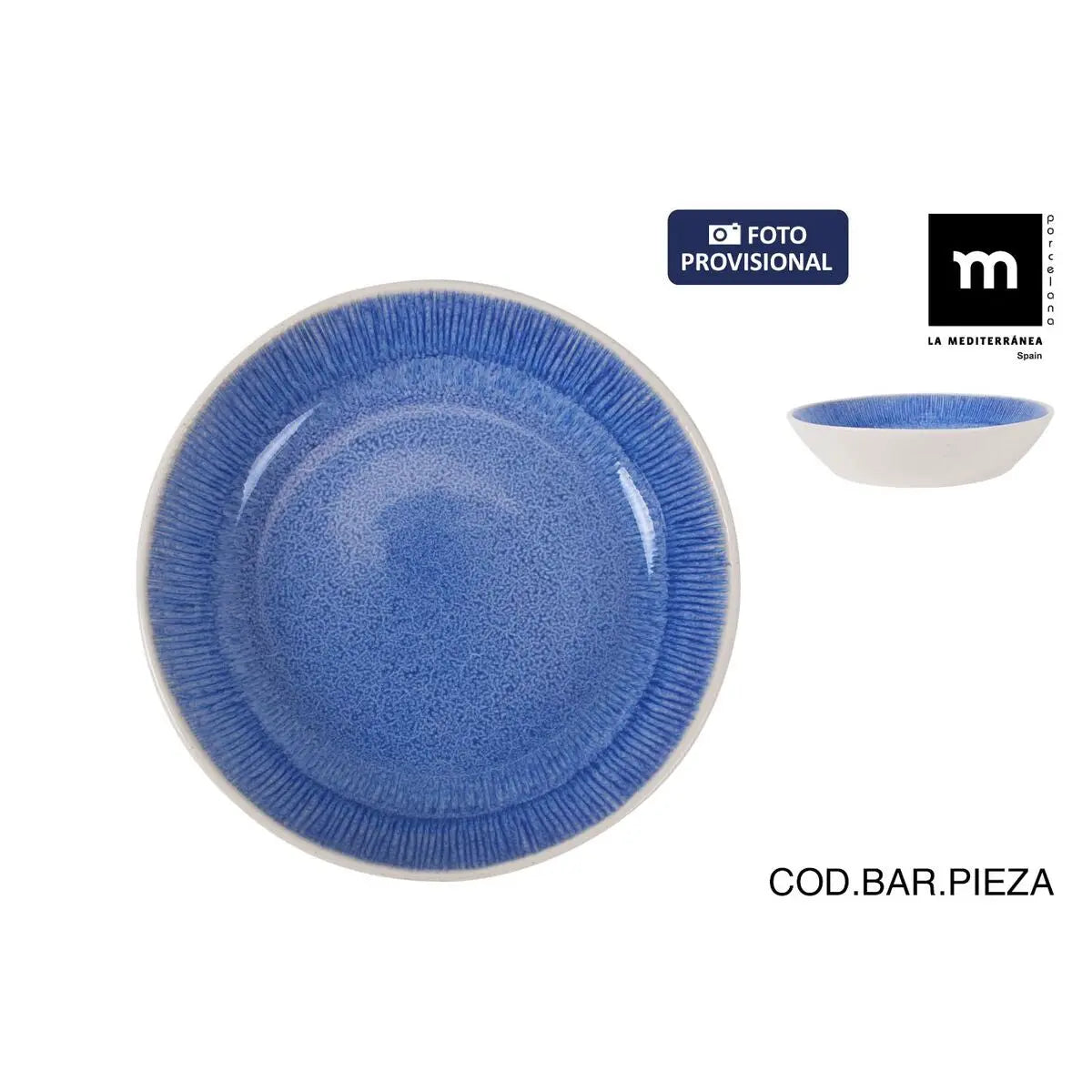 Assiette creuse La Mediterránea Calobra Bleu (18 Unités) - MAMM®