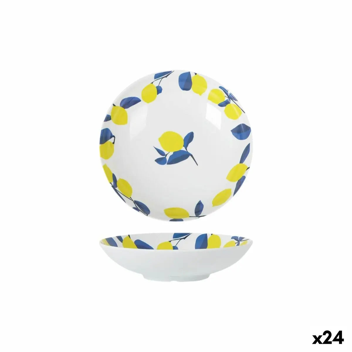 Assiette creuse La Mediterránea Citron 21 x 5,3 cm (24 Unités) - MAMM®
