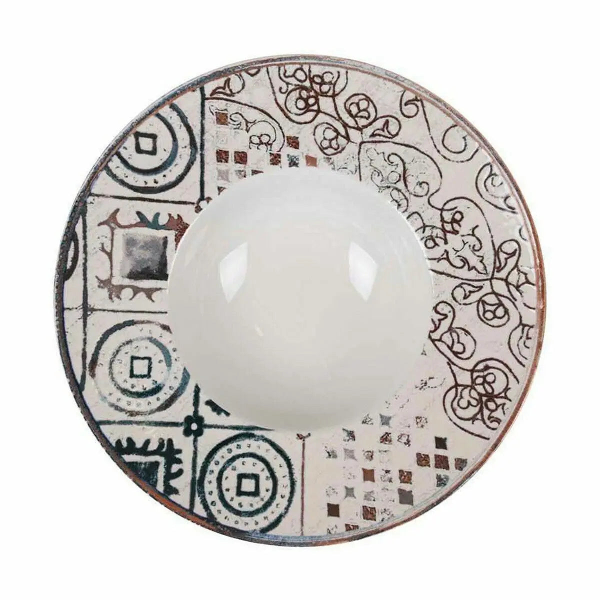 Assiette creuse La Mediterránea Grecia Porcelaine Ø 28 cm (6 Unités) Mamm