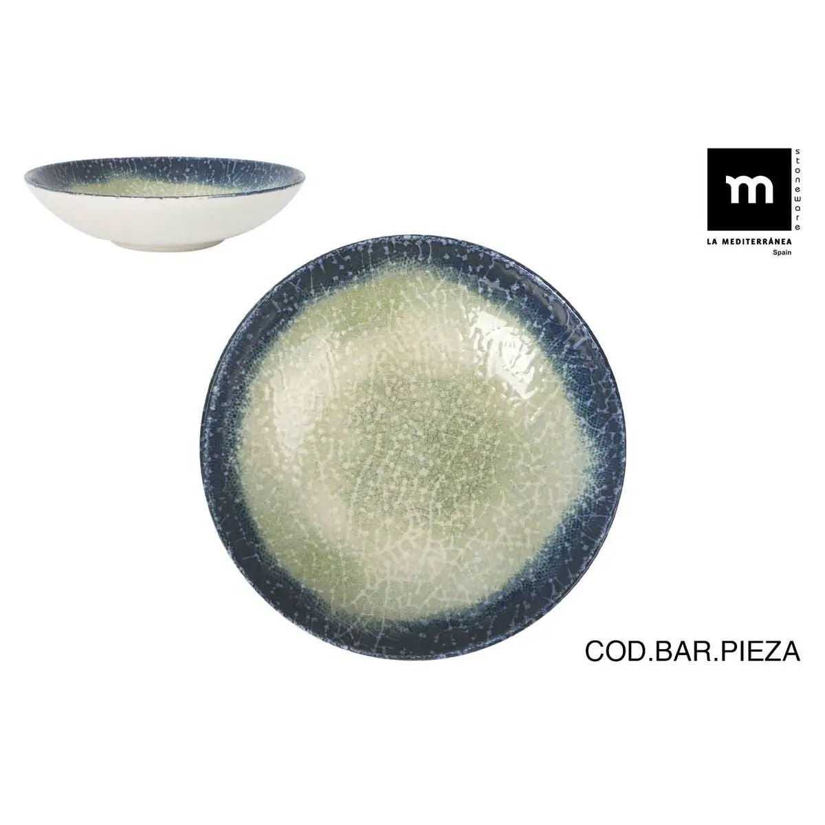 Assiette creuse La Mediterránea Olaf Ø 21 cm (12 Unités) Bigbuy