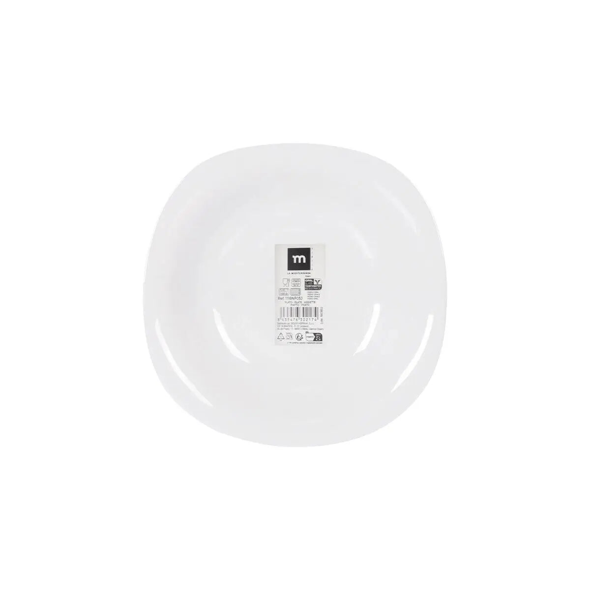 Assiette creuse La Mediterránea Palaos 21 x 21 x 3,5 cm (36 Unités) - MAMM®