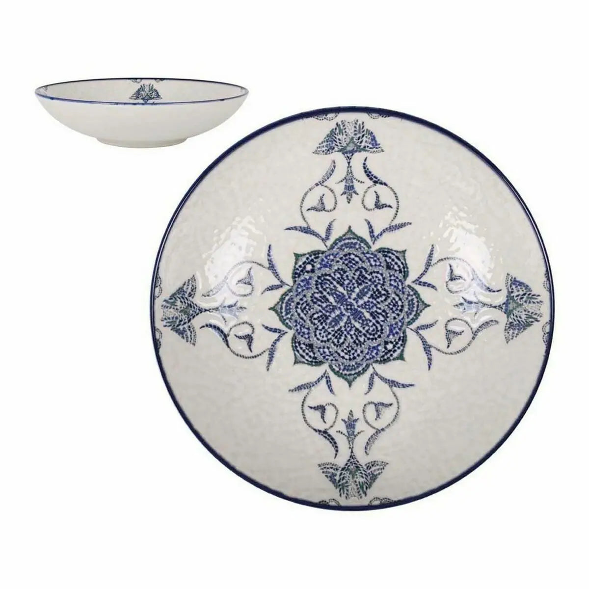 Assiette creuse La Mediterránea Rosetta Porcelaine (12 Unités) Mamm