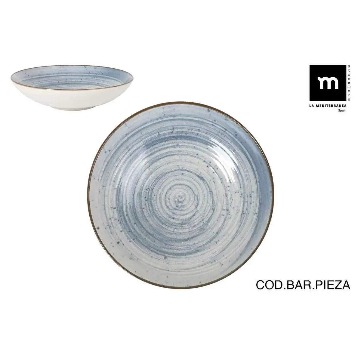 Assiette creuse La Mediterránea Swirl Ø 21 cm (12 Unités) Bigbuy