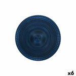 Assiette plate Alfares Alfares Bleu verre Ø 31 cm (6 Unités) Bigbuy