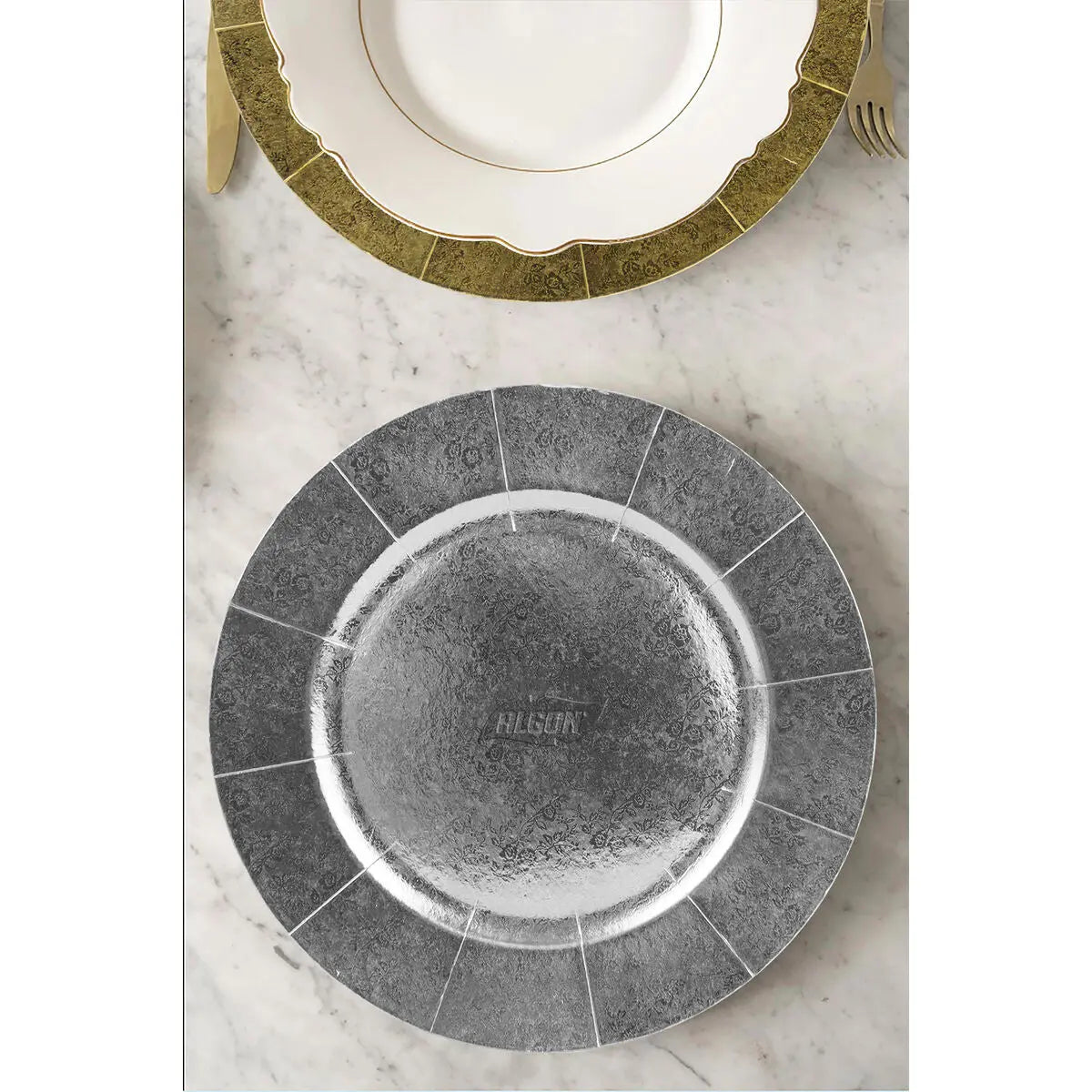Assiette plate Algon 33 cm (36 Unités) - MAMM®