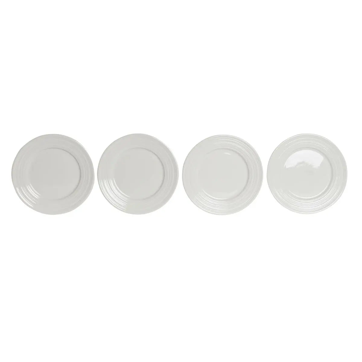 Assiette plate DKD Home Decor Blanc Porcelaine 19 x 19 x 2 cm - MAMM®