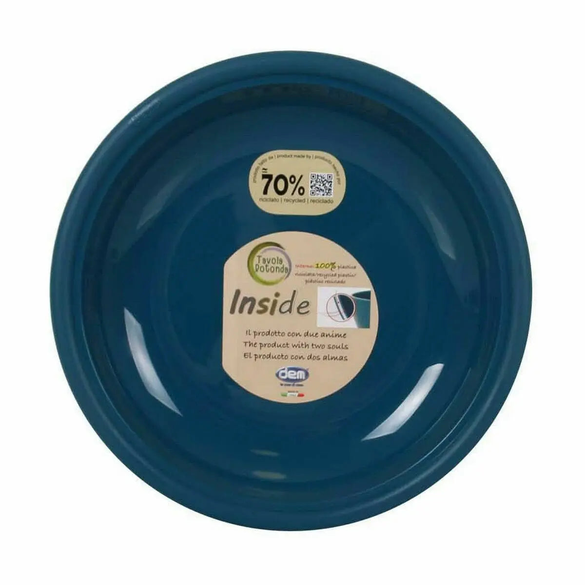 Assiette plate Dem Inside Plastique Ø 25 x 25 x 2 cm (36 Unités) Mamm