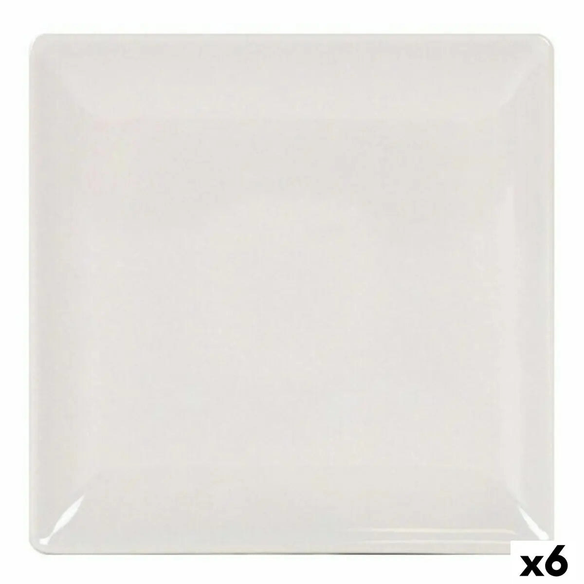 Assiette plate La Mediterránea 41678 Grès Ivoire 24 x 24 x 2 cm (6 Unités) (24 cm) Mamm