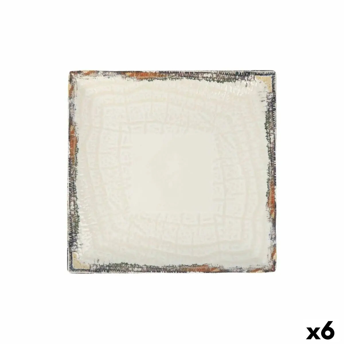 Assiette plate La Mediterránea Albus 24 x 24 x 2 cm (6 Unités) Bigbuy