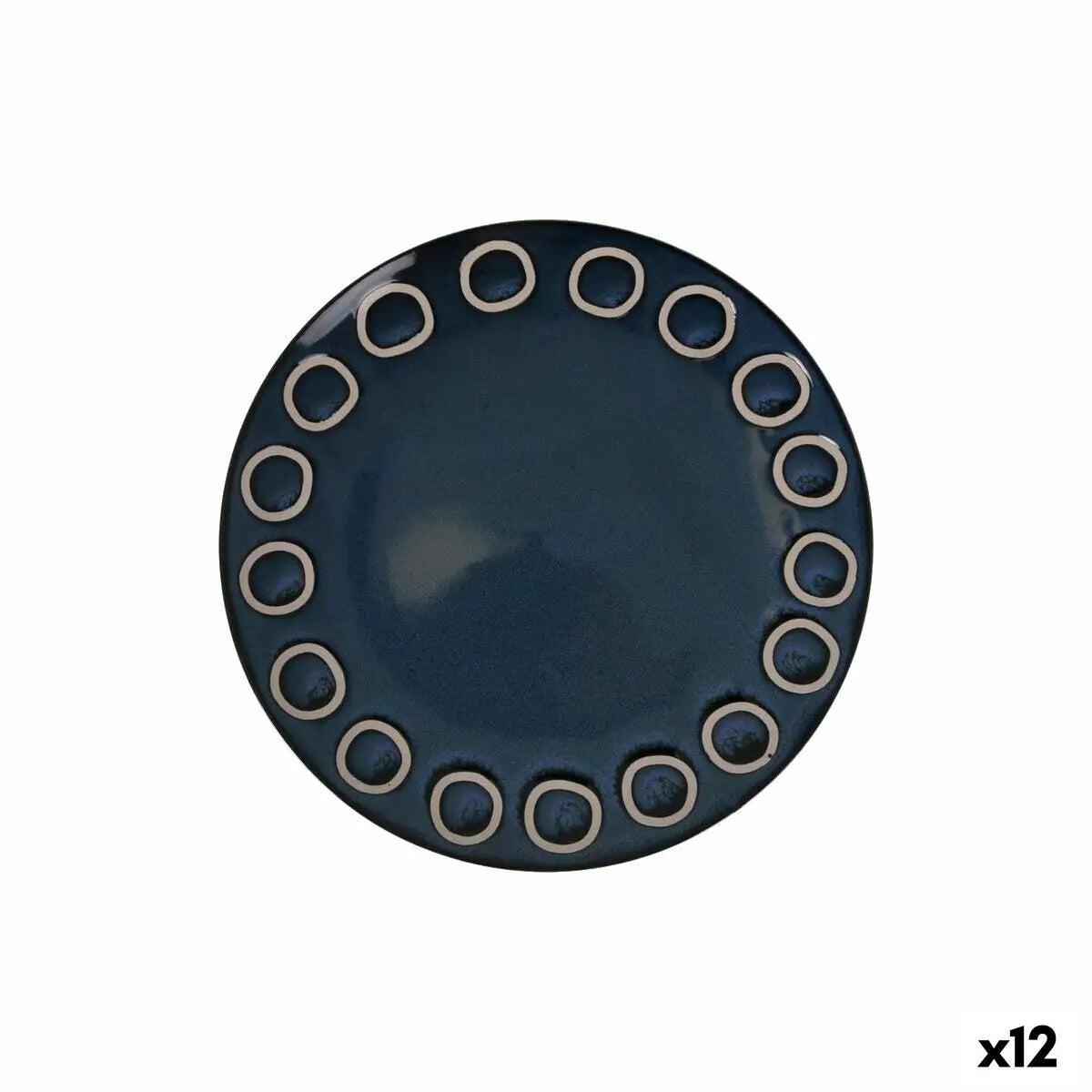 Assiette plate La Mediterránea Almudena Bleu (12 Unités) - MAMM®