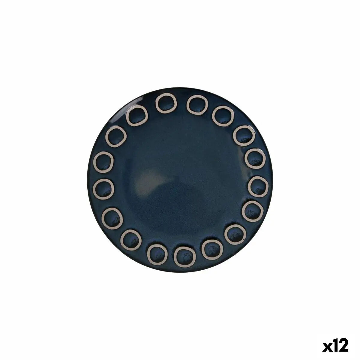 Assiette plate La Mediterránea Almudena Bleu (12 Unités) - MAMM®