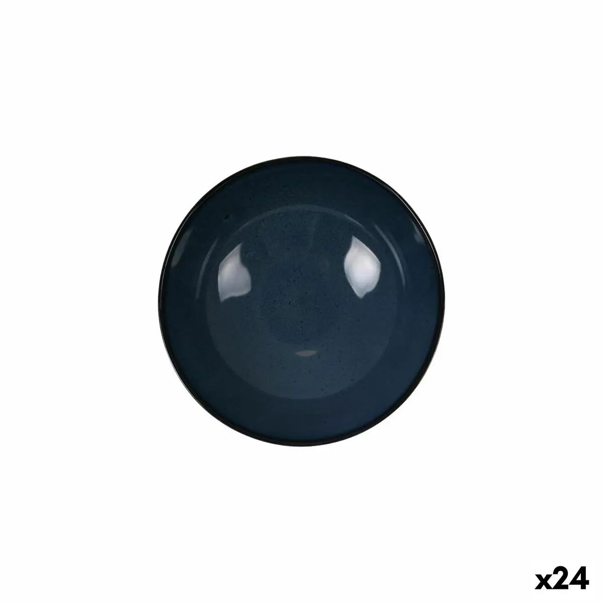 Assiette plate La Mediterránea Almudena Bleu (24 Unités) Bigbuy
