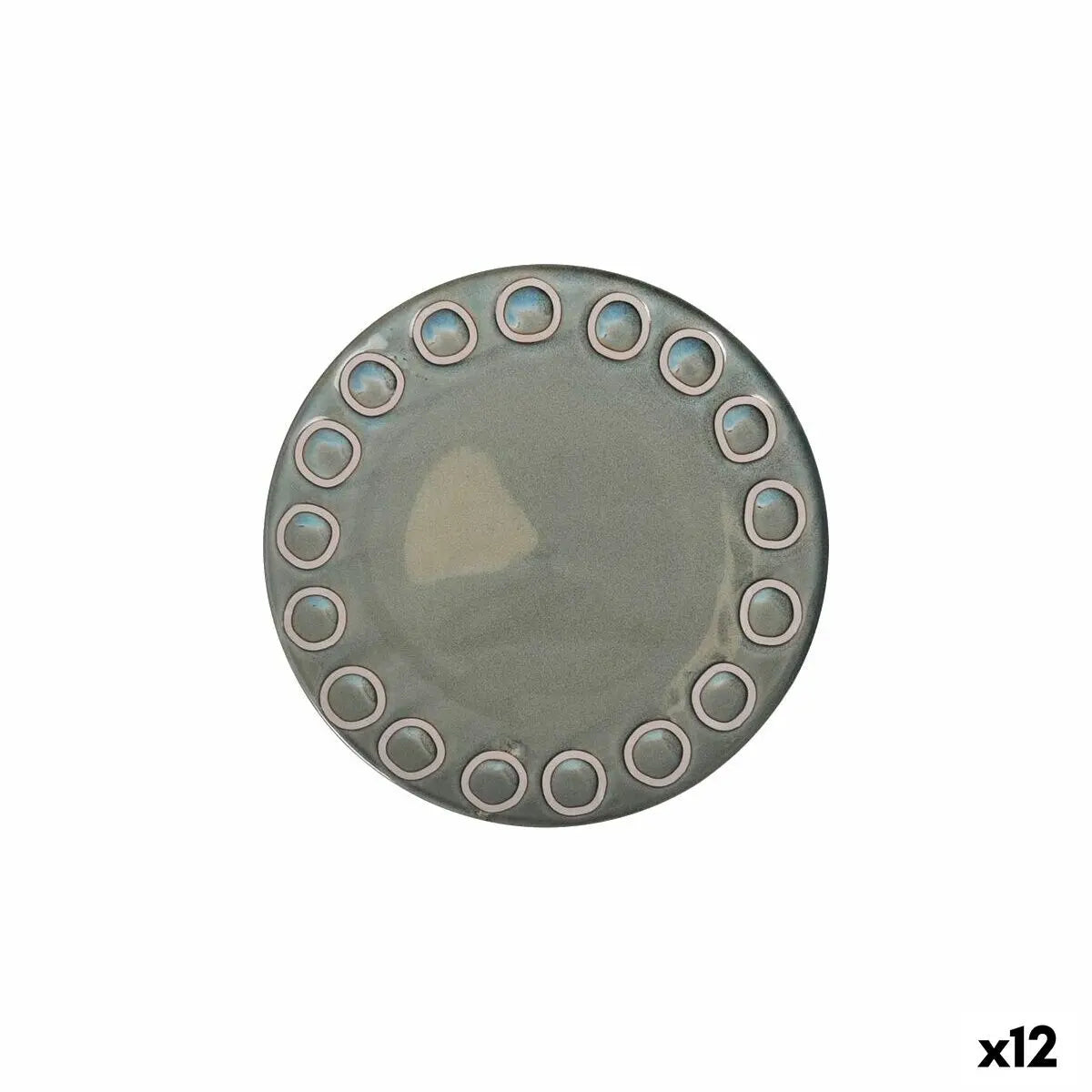 Assiette plate La Mediterránea Almudena Gris (12 Unités) - MAMM®