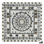 Assiette plate La Mediterránea Barroc Porcelaine 24 x 24 x 2 cm (6 Unités) (24 x 24 x 2 cm) Bigbuy