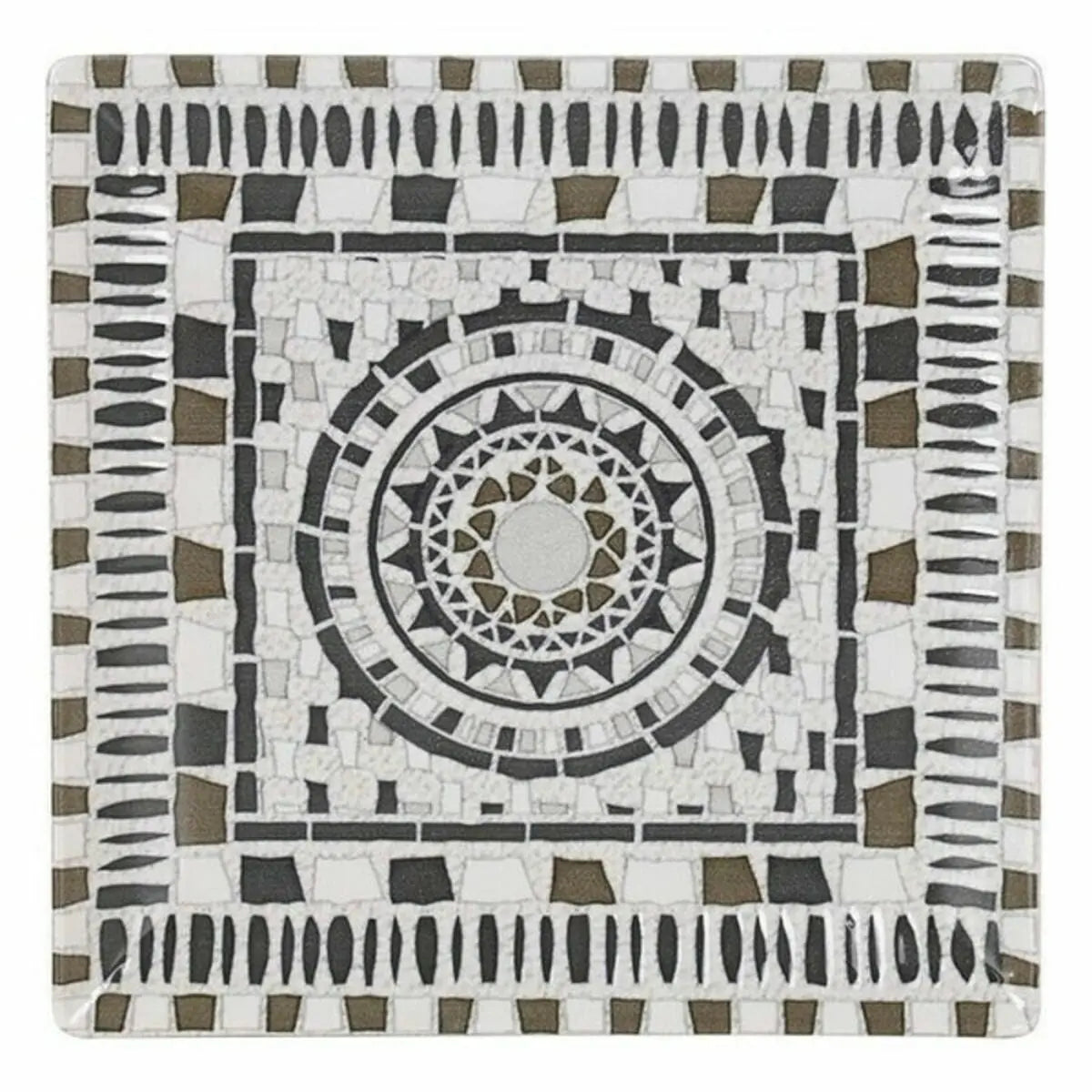 Assiette plate La Mediterránea Barroc Porcelaine 24 x 24 x 2 cm (6 Unités) (24 x 24 x 2 cm) Bigbuy