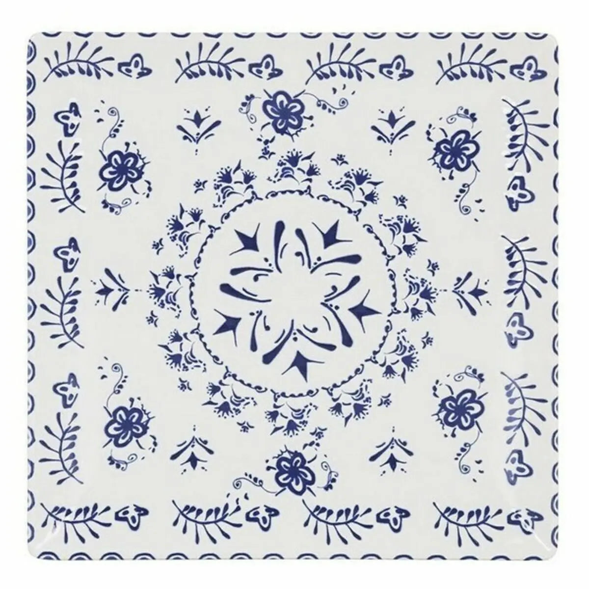 Assiette plate La Mediterránea Blur Porcelaine 24 x 24 x 2 cm (6 Unités) (24 x 24 x 2 cm) Bigbuy