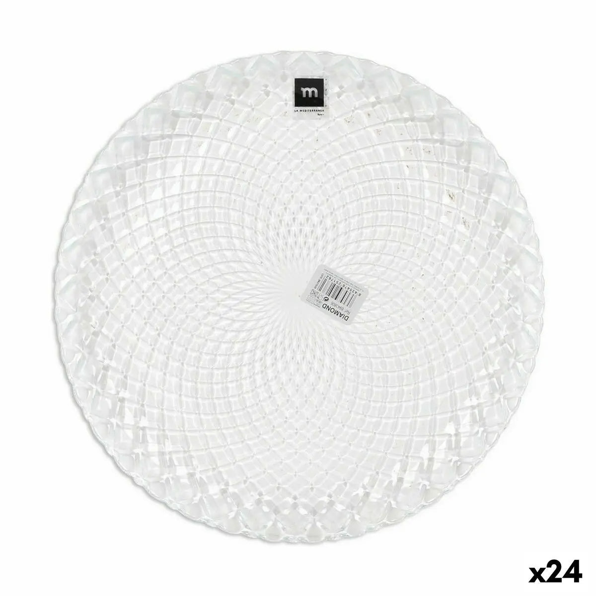 Assiette plate La Mediterránea Diamond ø 27 x 2 cm (24 Unités) Mamm