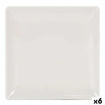 Assiette plate La Mediterránea Elite Grès Ivoire 21 x 21 x 2 cm (6 Unités) (21 cm) Mamm
