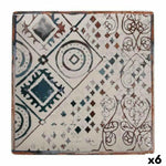 Assiette plate La Mediterránea Grecia Porcelaine 24 x 24 x 2 cm (6 Unités) Mamm