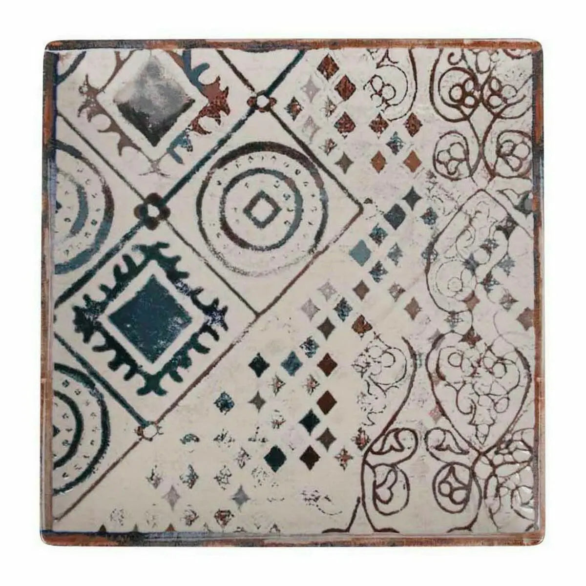Assiette plate La Mediterránea Grecia Porcelaine 24 x 24 x 2 cm (6 Unités) Mamm