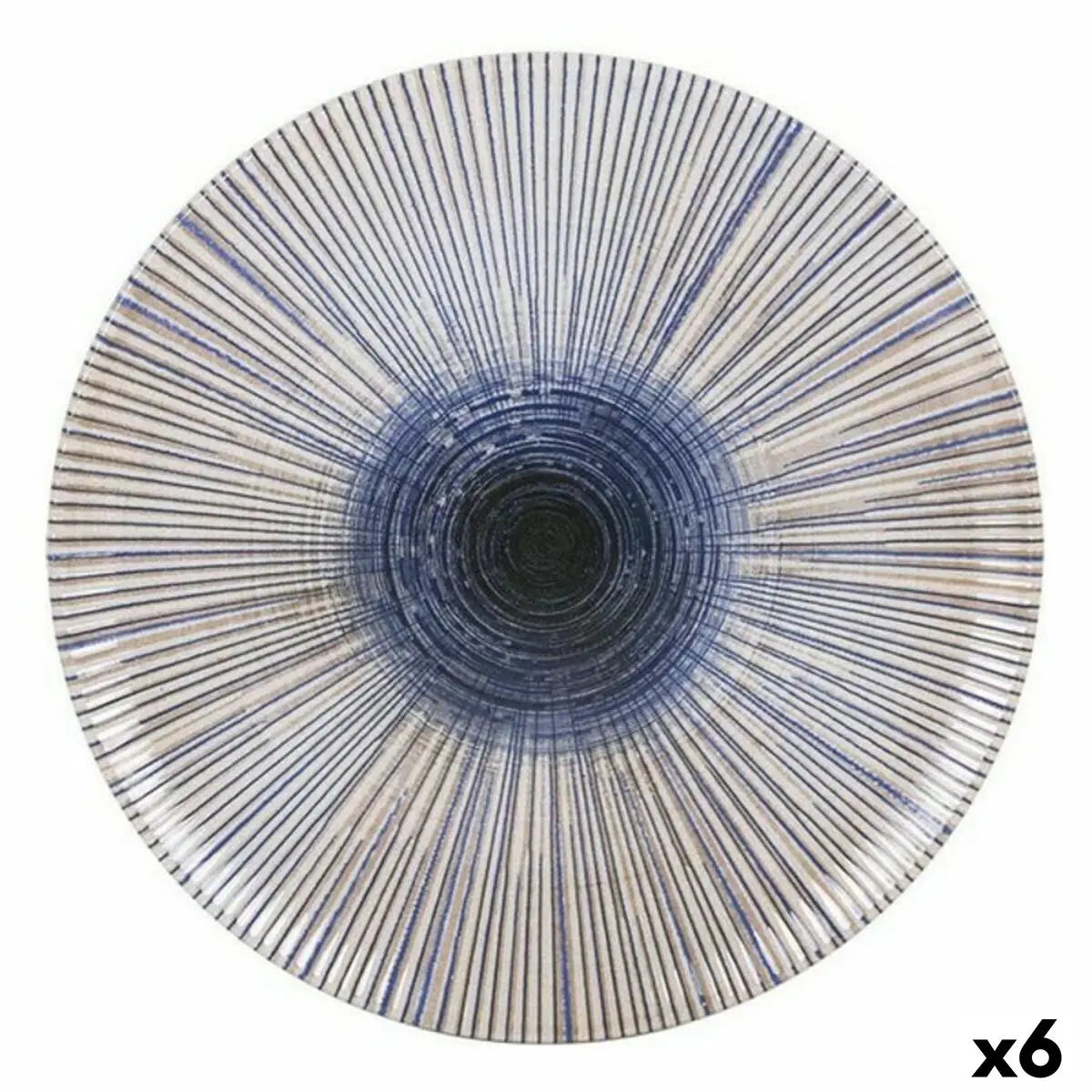 Assiette plate La Mediterránea Irys Porcelaine (6 Unités) (Ø 26 cm) Bigbuy