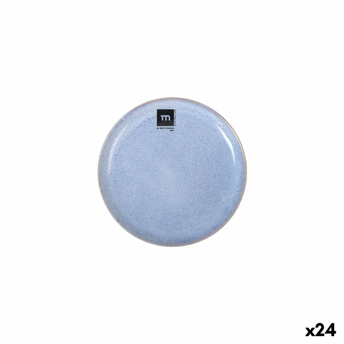 Assiette plate La Mediterránea Macarella blue Ø 16 cm (24 Unités) Bigbuy