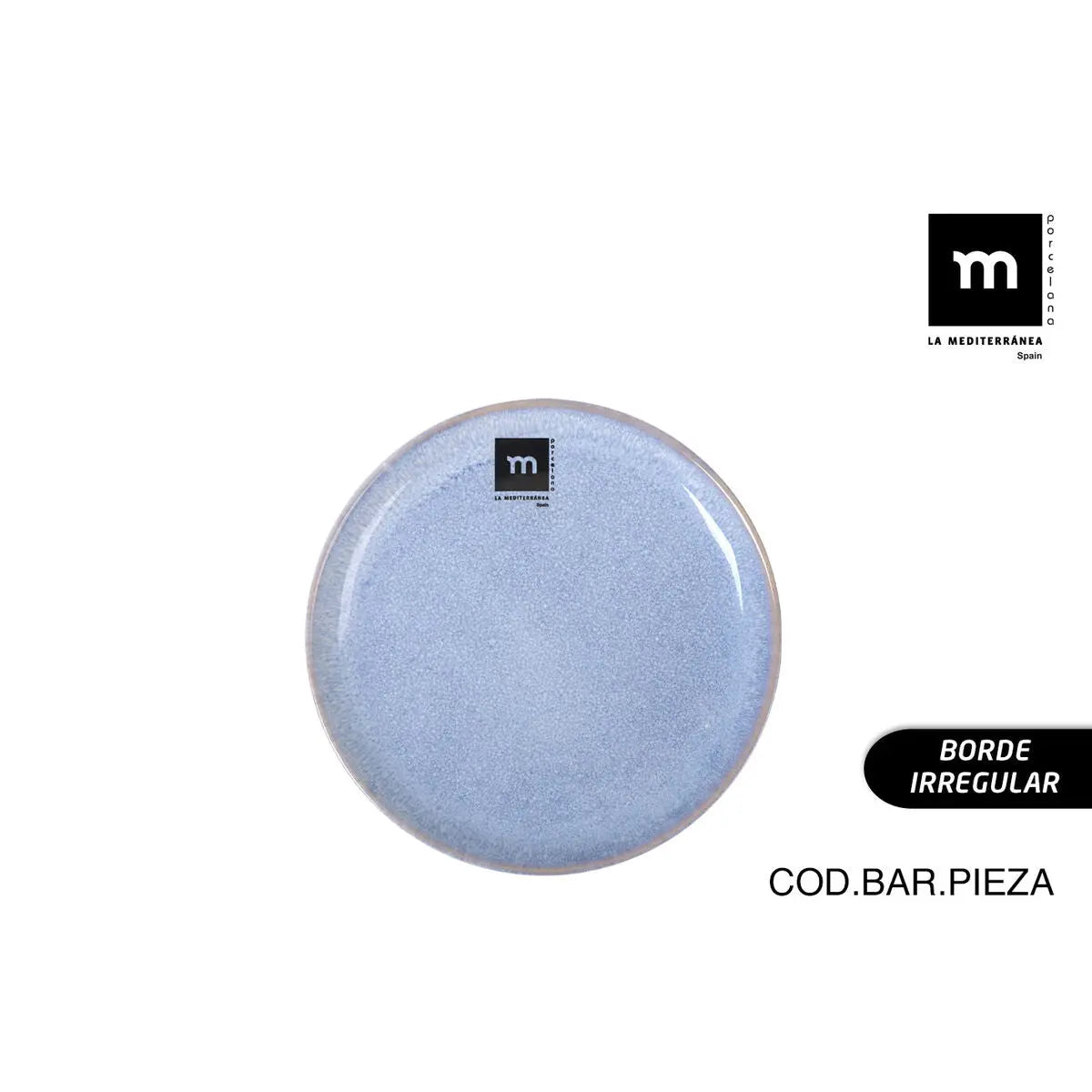 Assiette plate La Mediterránea Macarella blue Ø 16 cm (24 Unités) Bigbuy