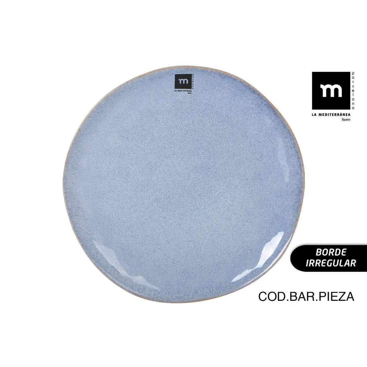Assiette plate La Mediterránea Macarella blue Ø 26,5 cm (12 Unités) Bigbuy