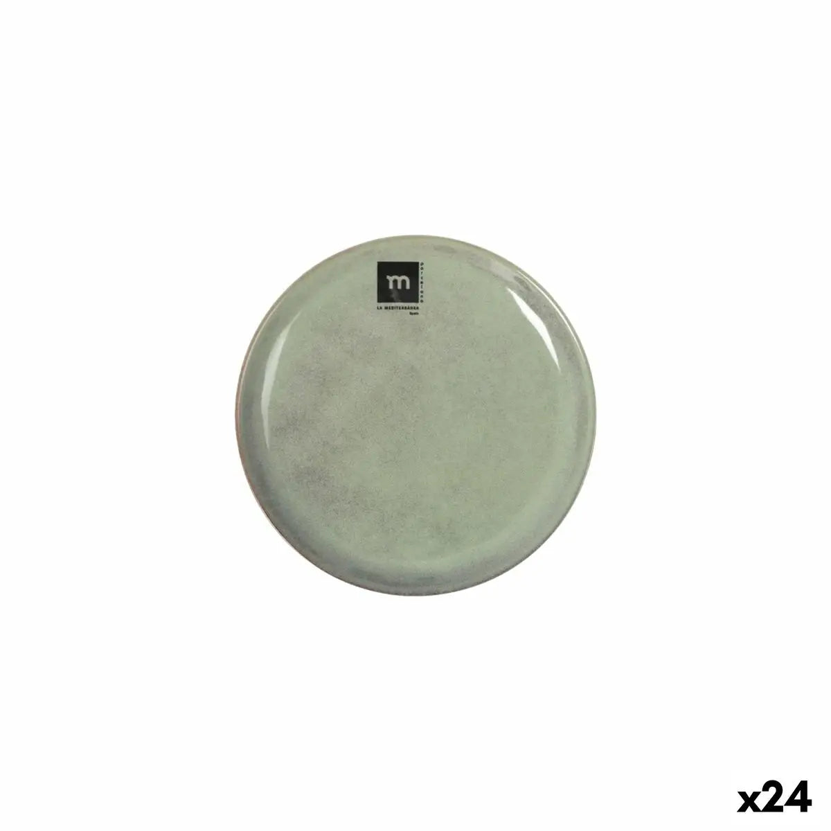 Assiette plate La Mediterránea Macarella green Ø 16 cm (24 Unités) Bigbuy