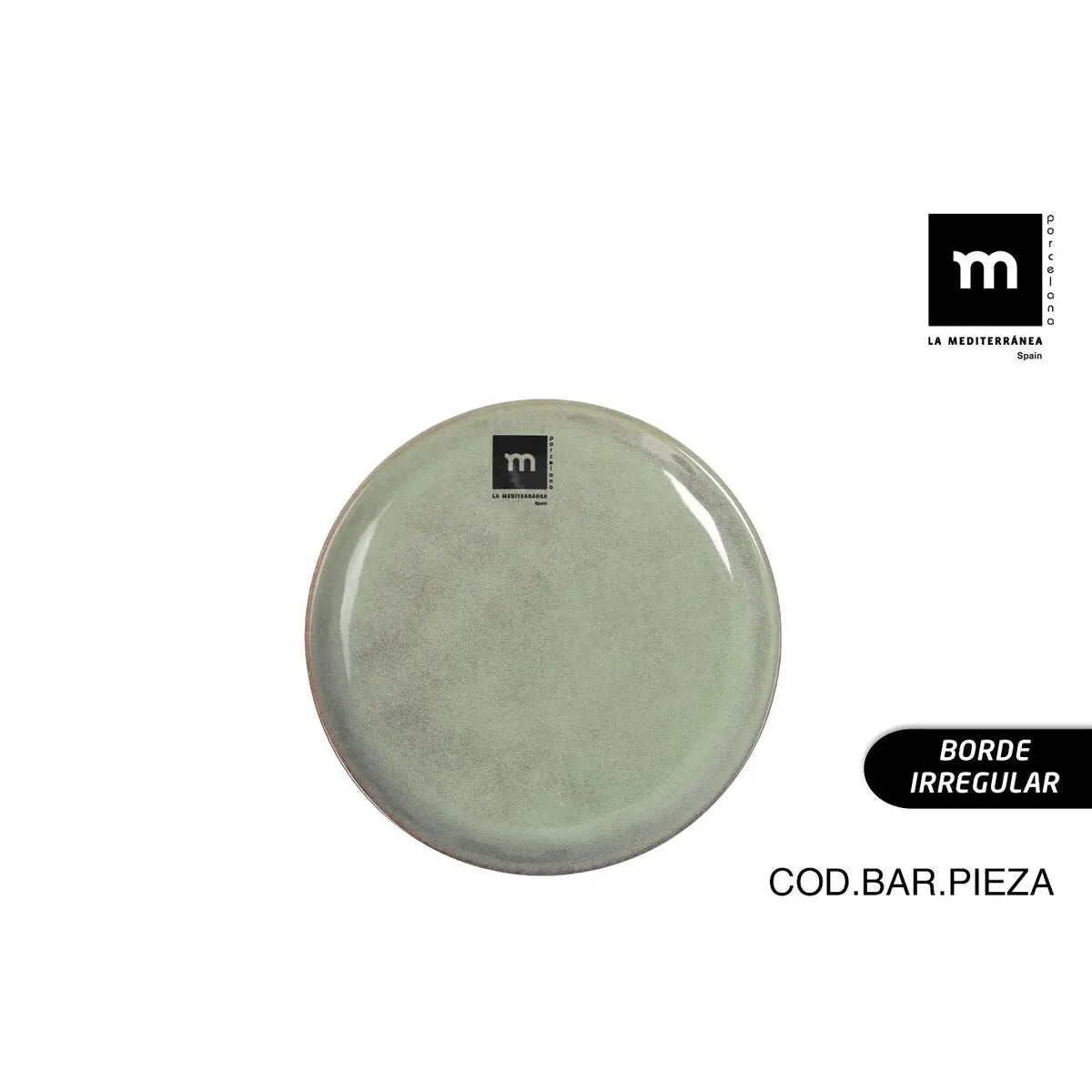 Assiette plate La Mediterránea Macarella green Ø 16 cm (24 Unités) Bigbuy