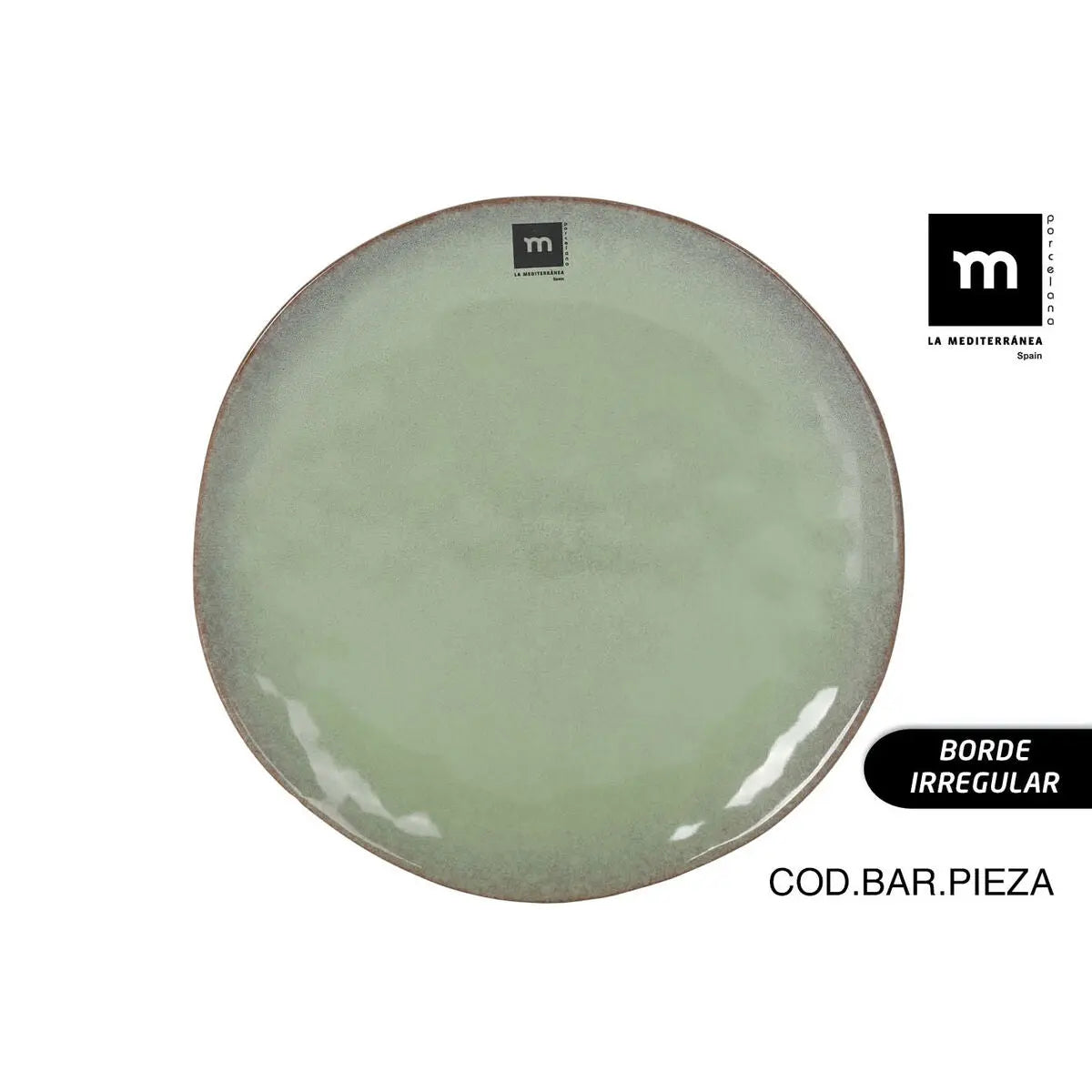 Assiette plate La Mediterránea Macarella green Ø 26,5 cm (12 Unités) Bigbuy