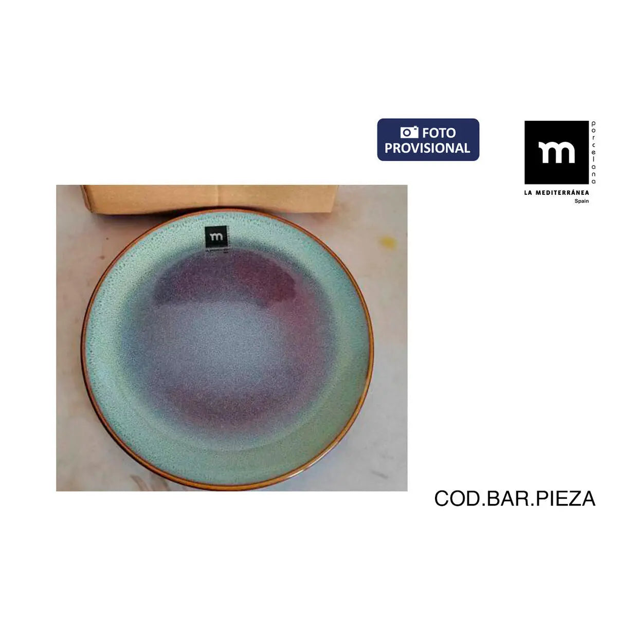 Assiette plate La Mediterránea Melow (12 Unités) Bigbuy