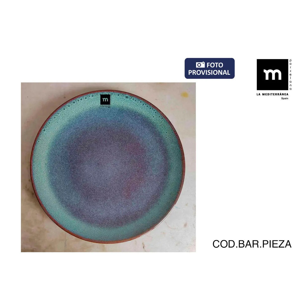 Assiette plate La Mediterránea Melow (12 Unités) Mamm