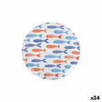 Assiette plate La Mediterránea Poissons 25,5 cm (24 Unités) - MAMM®