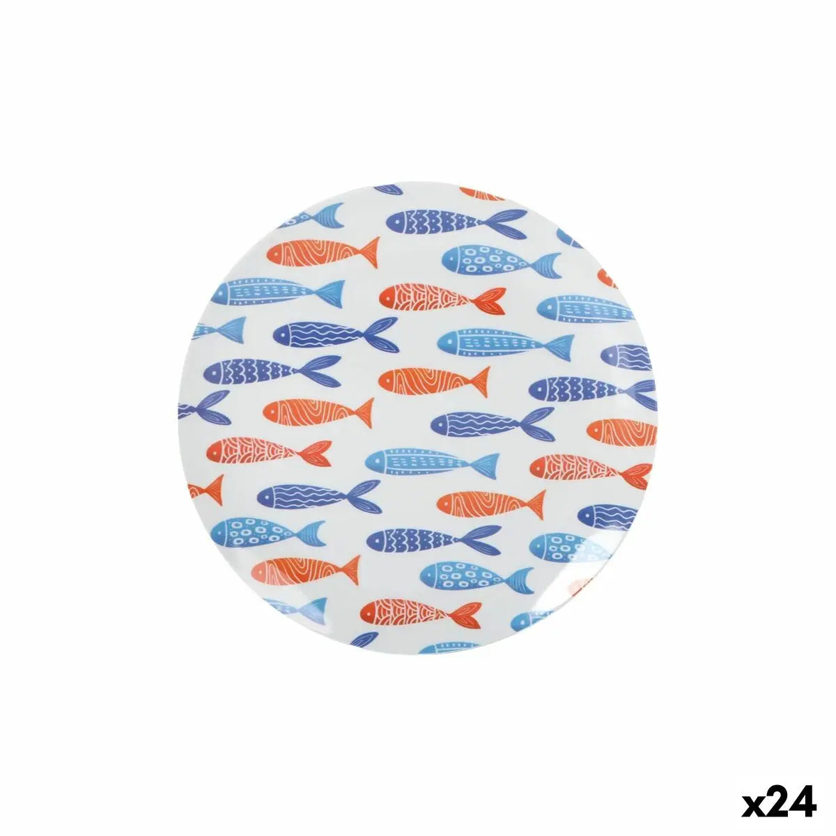 Assiette plate La Mediterránea Poissons 25,5 cm (24 Unités) - MAMM®