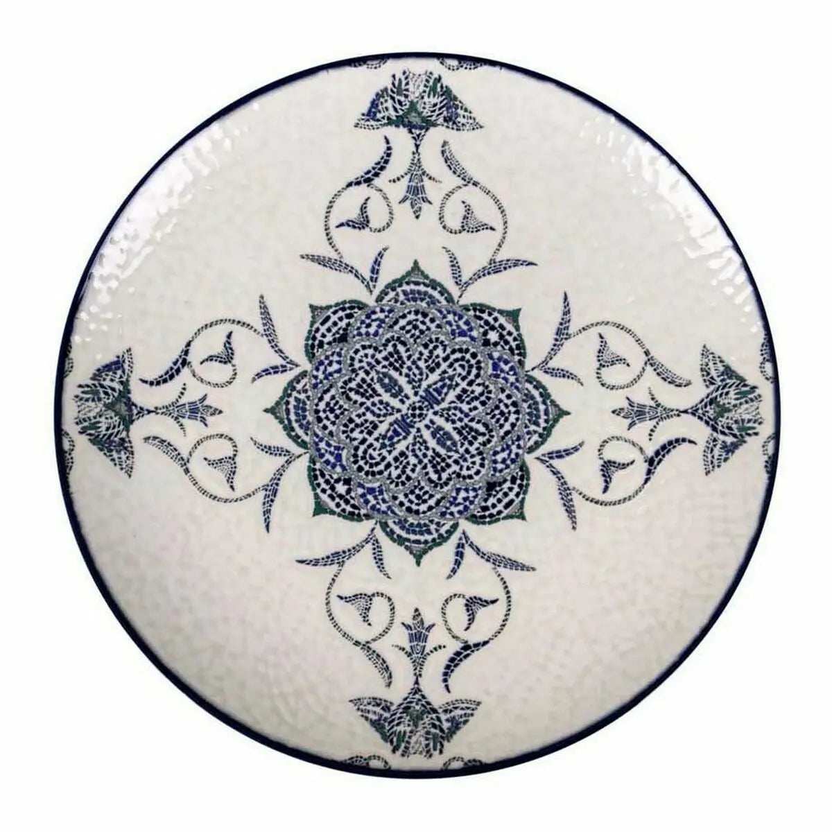 Assiette plate La Mediterránea Rosetta Porcelaine (6 Unités) Bigbuy