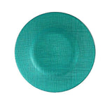 Assiette plate Turquoise verre 6 Unités (21 x 2 x 21 cm) - MAMM®
