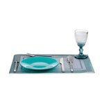 Assiette plate Turquoise verre 6 Unités (21 x 2 x 21 cm) - MAMM®