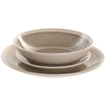 Assiettes Home ESPRIT Beige Gris Grès 18 Pièces - MAMM®