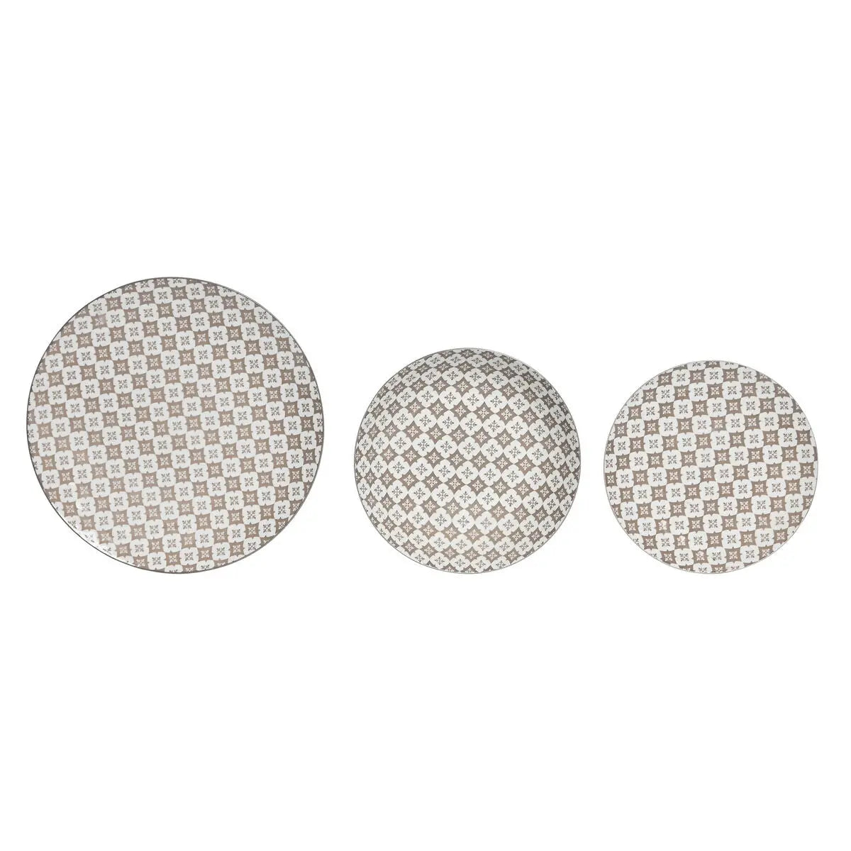Assiettes Home ESPRIT Beige Porcelaine Moderne 18 Pièces - MAMM®