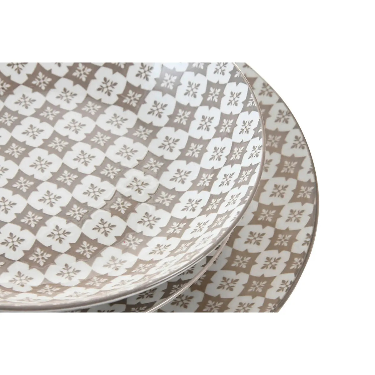 Assiettes Home ESPRIT Beige Porcelaine Moderne 18 Pièces - MAMM®