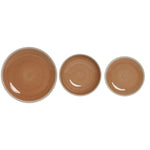 Assiettes Home ESPRIT Blanc Orange Grès 18 Pièces - MAMM®