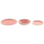 Assiettes Home ESPRIT Blanc Rose Grès 18 Pièces - MAMM®