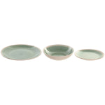 Assiettes Home ESPRIT Blanc Vert Grès 18 Pièces - MAMM®