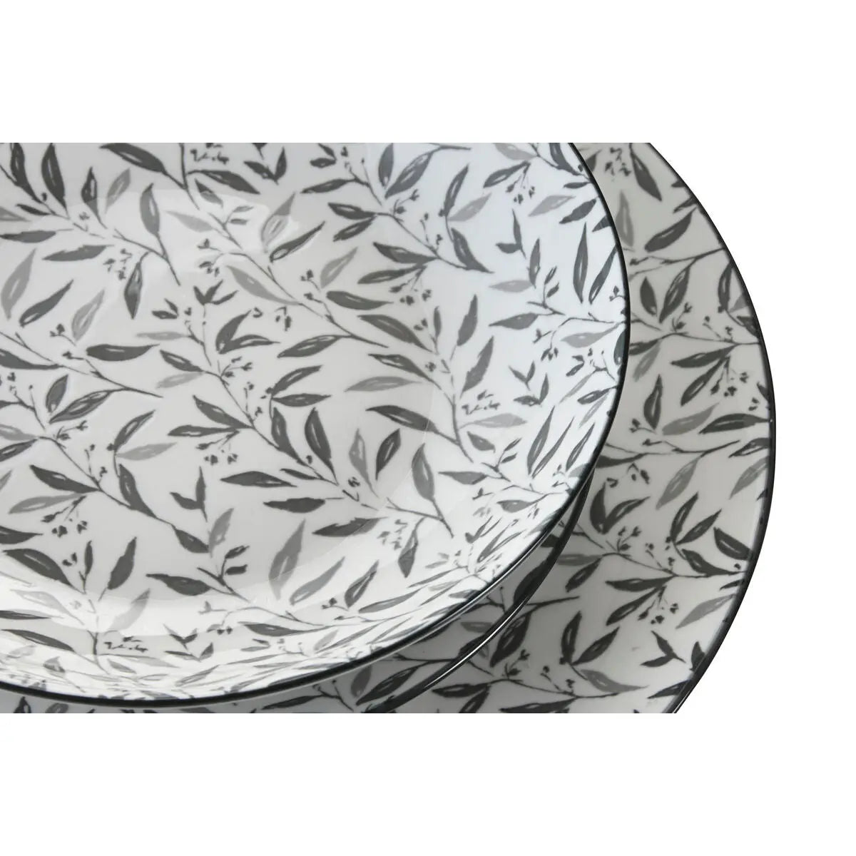 Assiettes Home ESPRIT Gris clair Porcelaine 18 Pièces - MAMM®