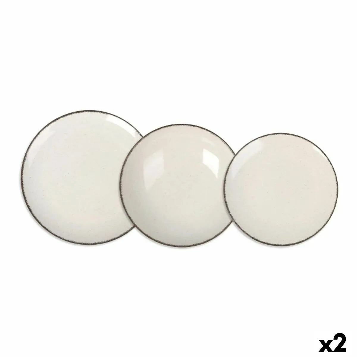 Assiettes La Mediterránea Anllo Blanc 12 Pièces (2 Unités) Bigbuy
