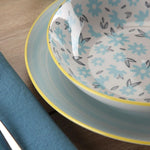Assiettes Versa BREEZE  Bleu Porcelaine 18 Pièces - MAMM®