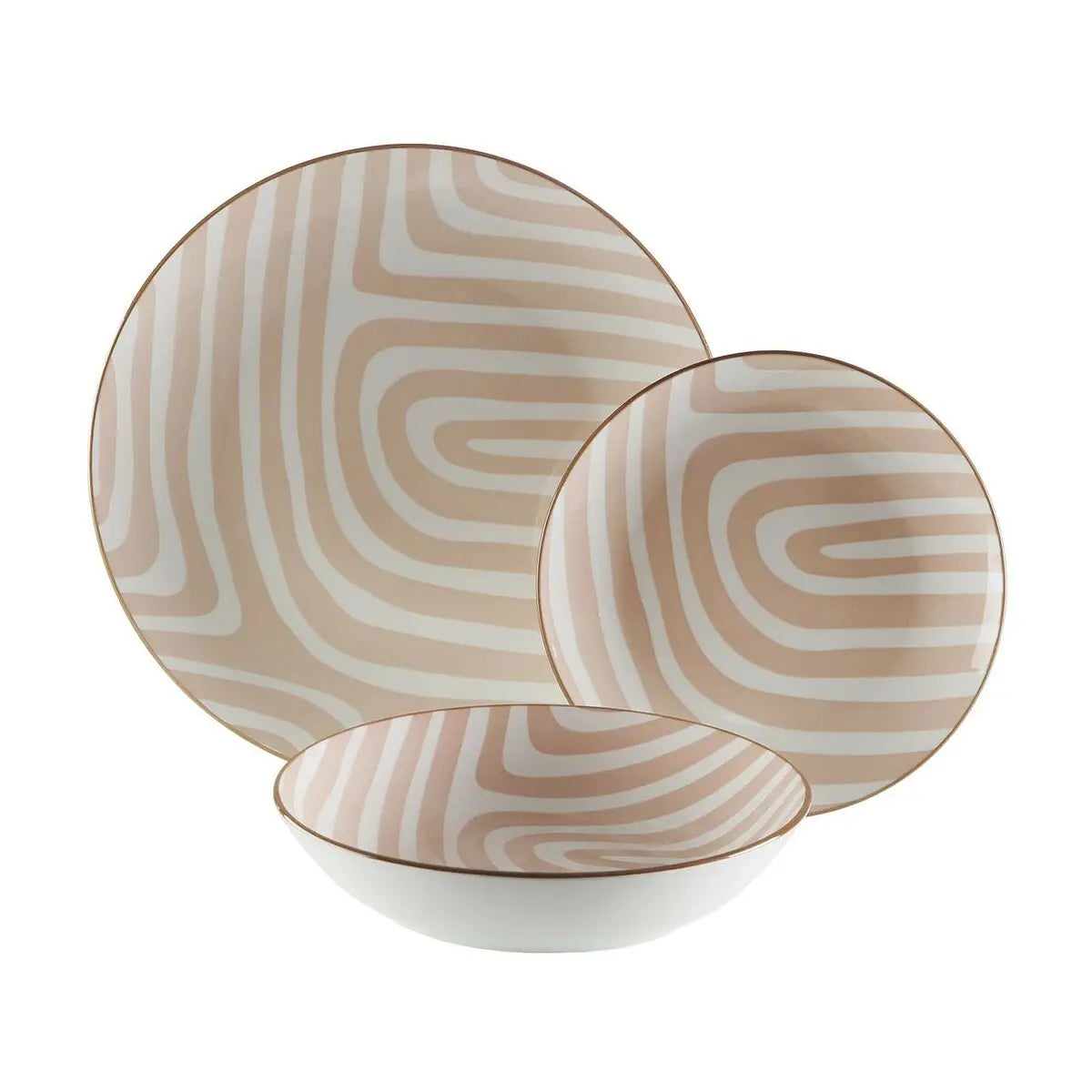 Assiettes Versa Denali Beige Porcelaine - MAMM®