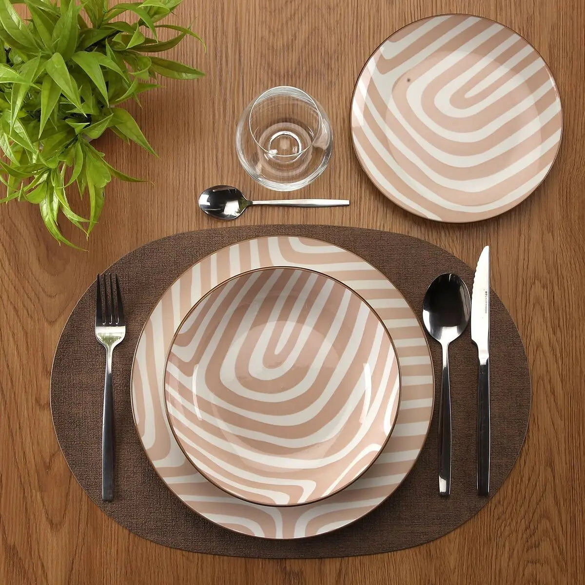 Assiettes Versa Denali Beige Porcelaine - MAMM®