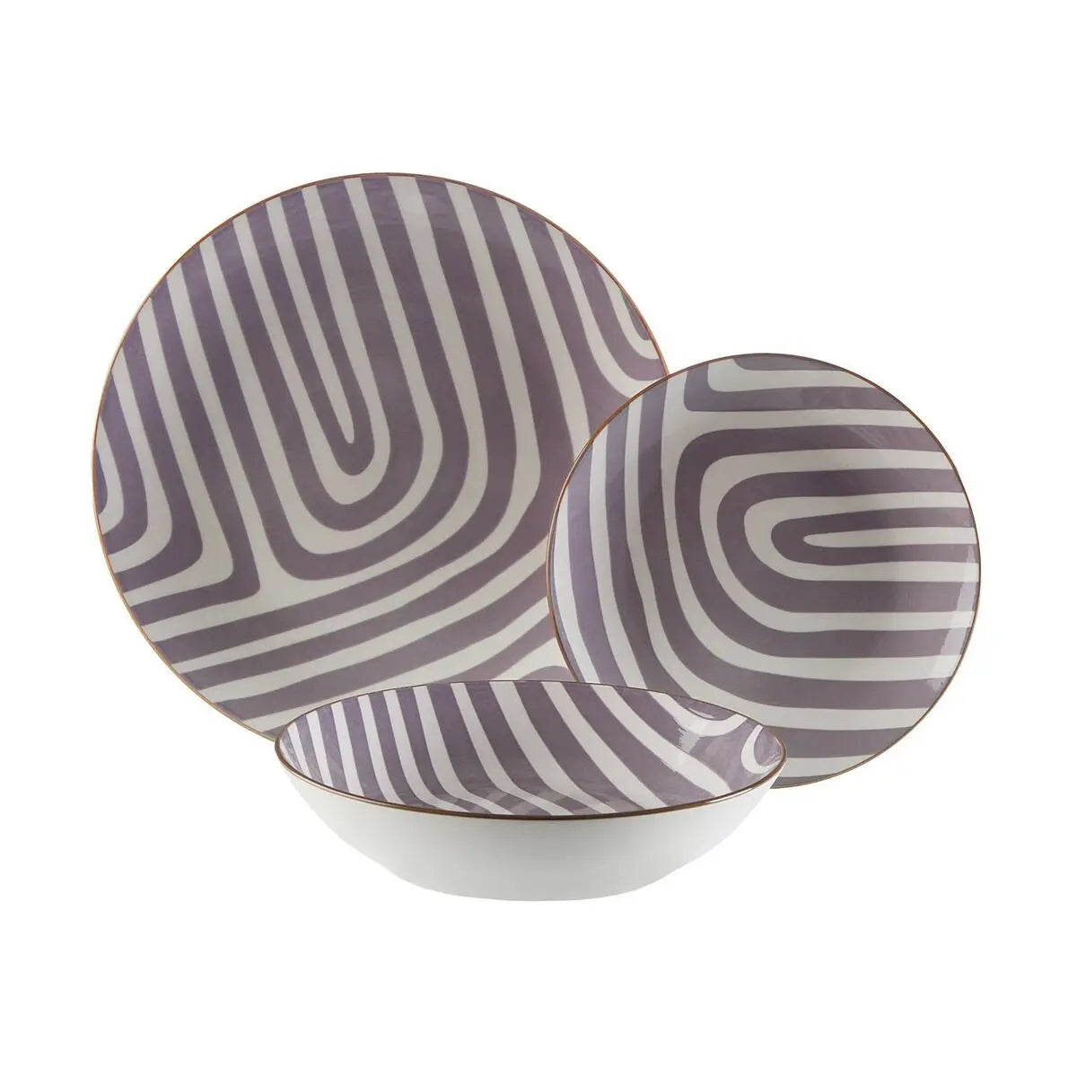 Assiettes Versa Denali Gris Porcelaine - MAMM®